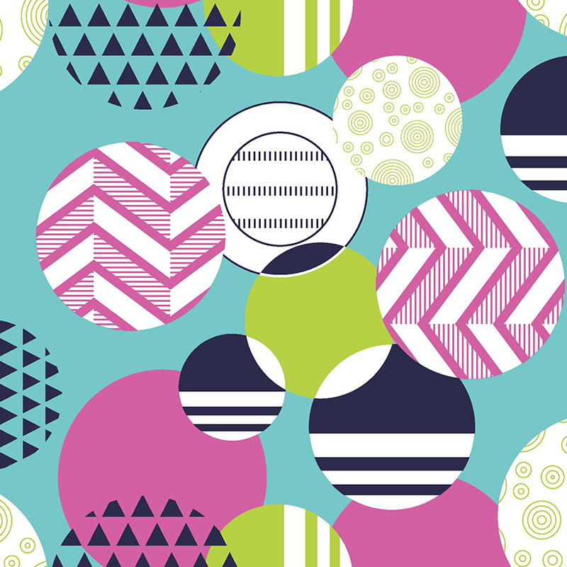 Colorful geometric figure fabric 