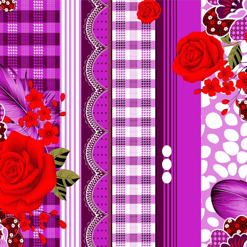 High quality customized colors bright flower patterns brushed fabric