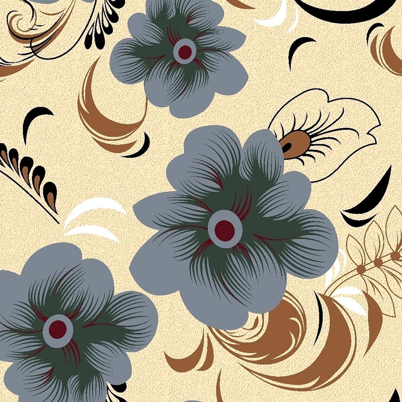 High quality customized colors bright flower patterns brushed fabric